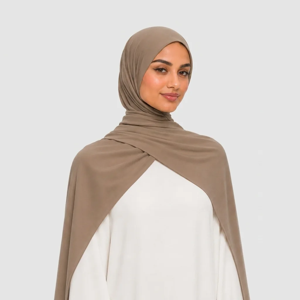 Mocha Premium Jersey Scarf