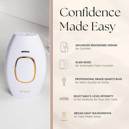 Kenzzi IPL Hair Removal Device - Permanent Hair Remover and Hair Growth
