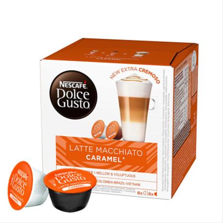 Nescafé Caramel Latte Macchiato 16 capsules pour Dolce Gusto