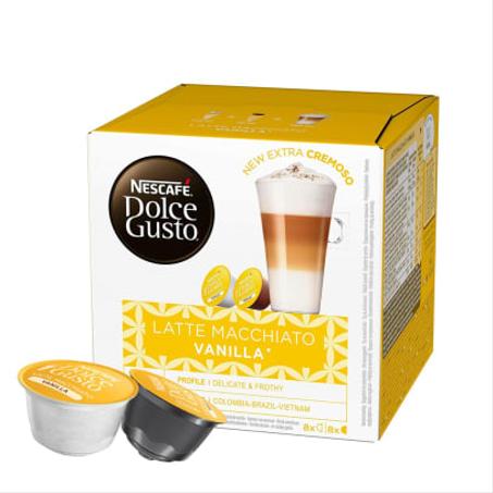 Nescafé Vanilla Latte Macchiato 16 capsules pour Dolce Gusto