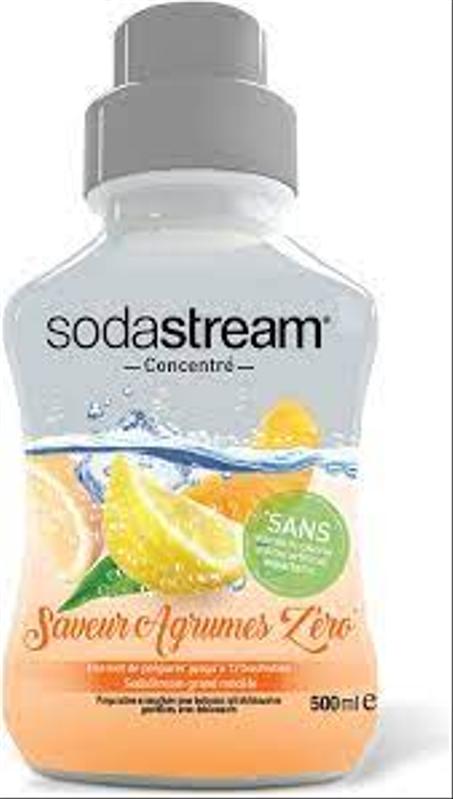 Sodastream Concentré Saveur Agrumes Zéro – Sans Sucres, Sans Calorie, Sans Arôme Artificiel et Sans Aspartame - 500 m