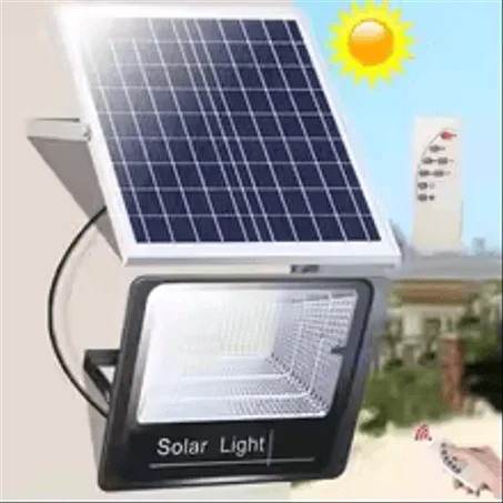 مصباح كشاف شمسي JVEE بقوة 30 واط، بطارية 1000 مللي أمبير، مع جهاز تحكم عن بُعد، يعمل بالطاقة الشمسية، مقاوم للماء بمعيار IP67، مناسب للفلل والشوارع، مع إمكانية تعديل زاوية الإضاءة.