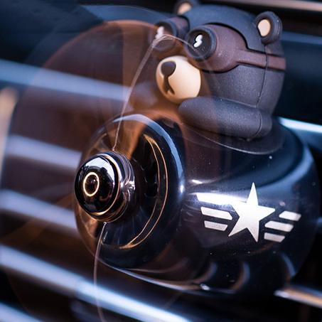 موزع هواء للسيارة بمروحة ابداعية لتزيين السيارة مع عطرين