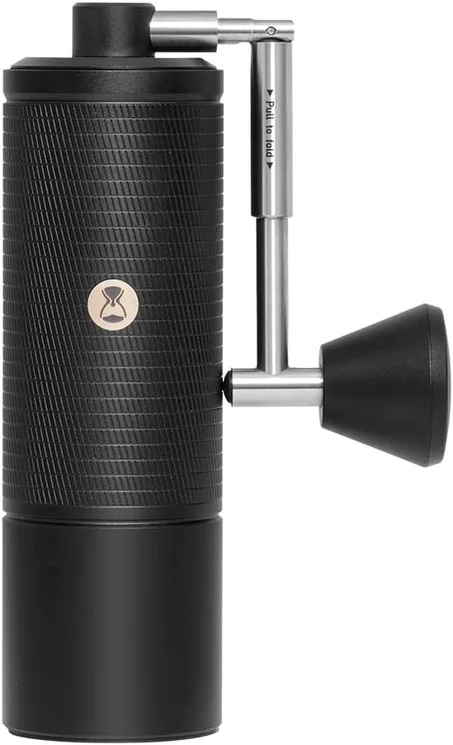 Timemore C5 Pro - Molinillo de café manual de 30 g con rebaba cónica de acero inoxidable CNC - Ajuste interno ajustable, posicionamiento de doble rodamiento (C5 Pro Negro Mate)