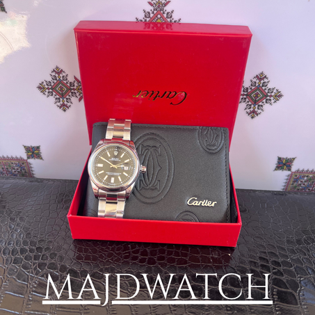 Pack Rolex and wallet carter black