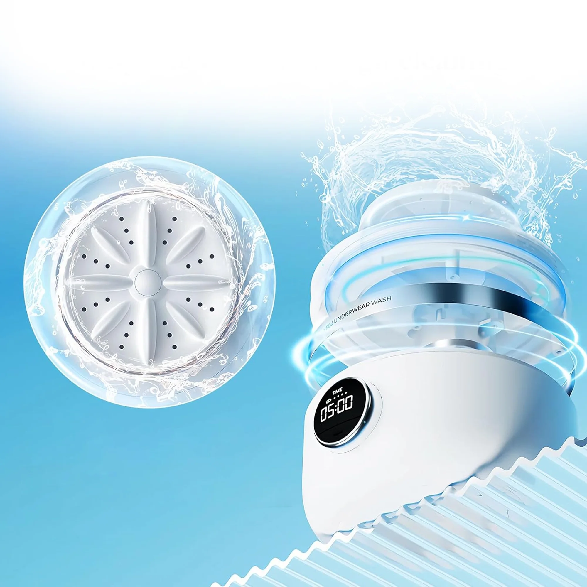 Practical portable sock and underwear washer