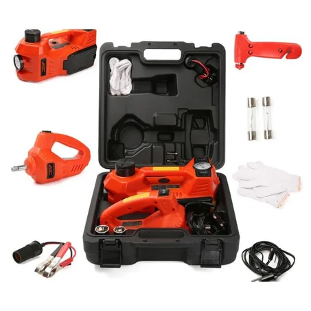 رافعة كهربائية هيدروليكية ( عفريتة ) 5 طن مع مفتاح آلي لفك الكفرات وكشاف ومضخة نفخ هواء للكفرات