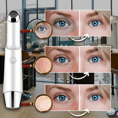 قلم مساج العين الذكي بتقنية الحرارة والاهتزاز – لتقليل الهالات والتجاعيد👀(خصم 35%🔥 اليوم في قطر🎁)