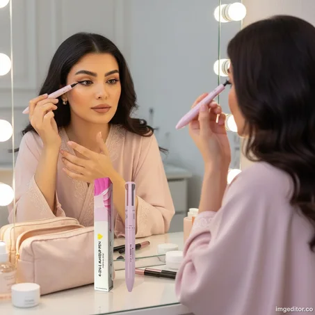 جمالك كامل من قلم واحد – آيلاينر، حواجب، شفاه وهايلايتر 4 في 1😍 (فقط ب 16 دينار مع التوصيل مجاني في الكويت🎁)
