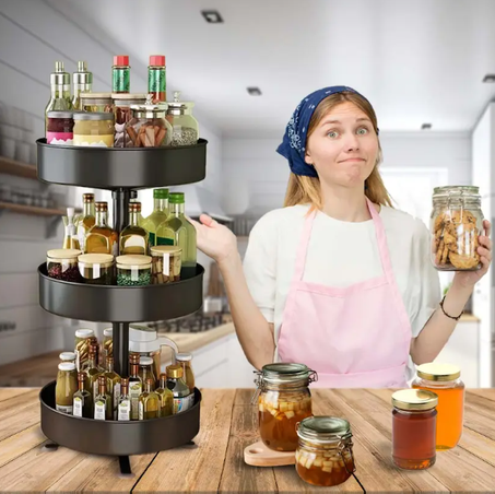 منظم المطبخ ثلاثي الطبقات