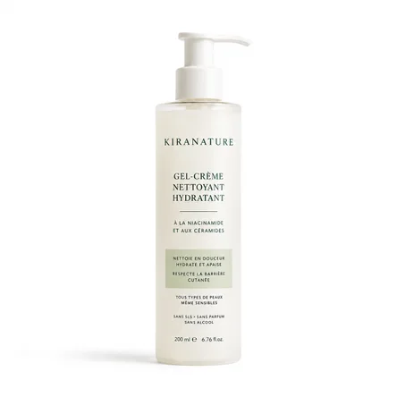 Gel-Crème Nettoyant Hydratant à la Niacinamide et aux Céramides – KIRANATURE