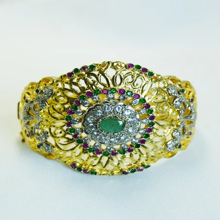 Bracelet Beldi en argent recouvert d'or jaune - 06