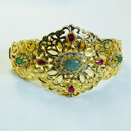 Bracelet Beldi en argent recouvert d'or jaune - 08