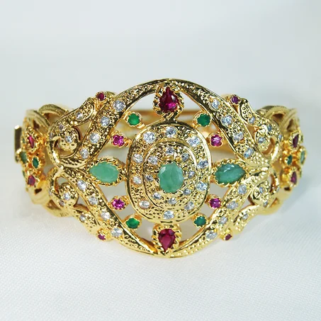 Bracelet Beldi en argent recouvert d'or jaune - 04