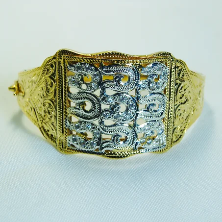 Bracelet Beldi en argent recouvert d'or jaune - 07