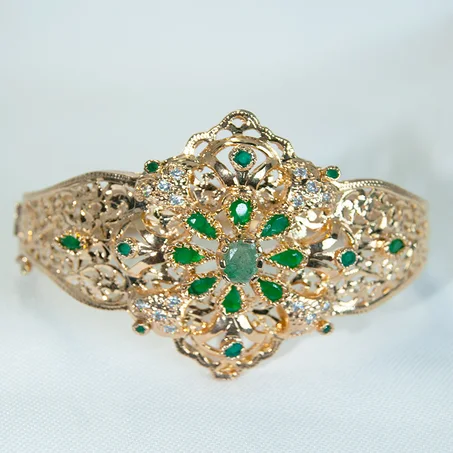 Bracelet Beldi en argent recouvert d'or jaune - 01