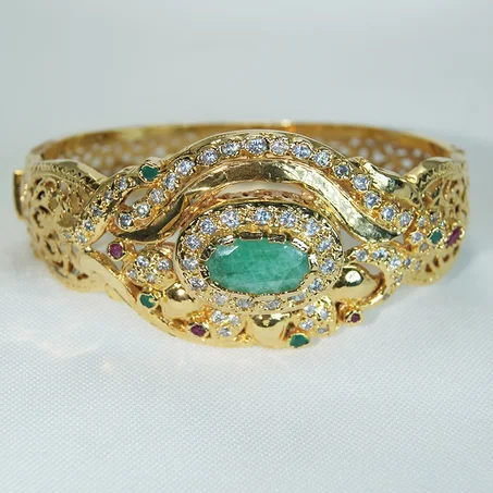 Bracelet Beldi en argent recouvert d'or jaune - 03