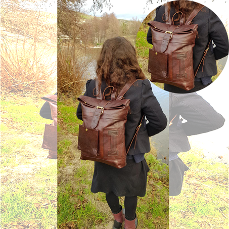 Bellissimo zaino in pelle /L50