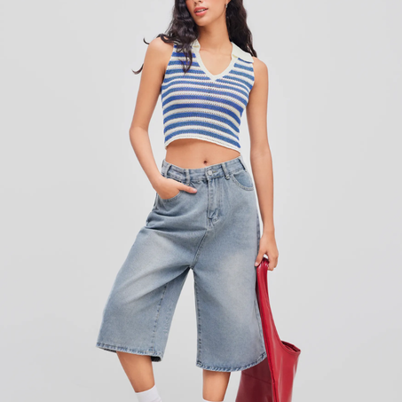 Bermuda Jort   Denim Sky Blue