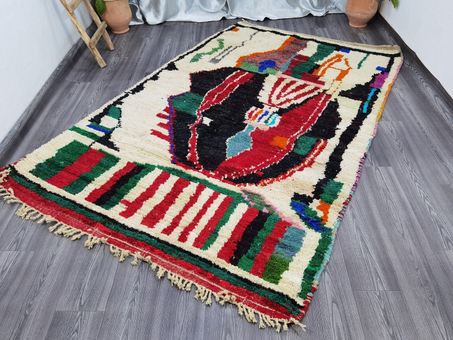 Custom Fabulous Boujad Rug - Handmade Moroccan Rug - Abstract Multicolored Carpet - Bohemian rug - Azilal Rug - 8x10 rug - Berber rug