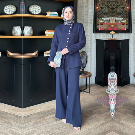 Ensemble double à boutons croisés