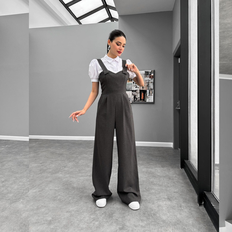 Salopette sans manches – Coupe large et raffinée