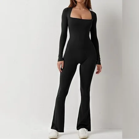 Combinaison à col  carrée , jambes larges - Collection Cleopatra Move