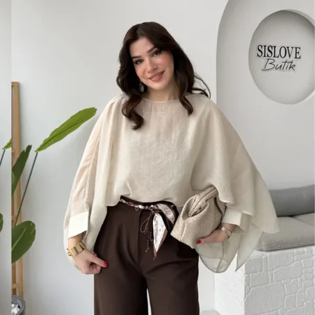 Blouse cape fluide "Nefertiti" - Collection Cleopatra