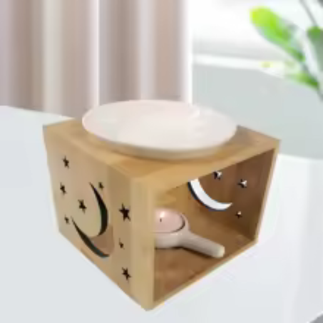 حامل شموع خشبي خفيف ، مبخرة زيت عطري ، بخور زيت عطري ، موزع رائحة للمنزل ، ديكور تأمل لغرفة المعيشة