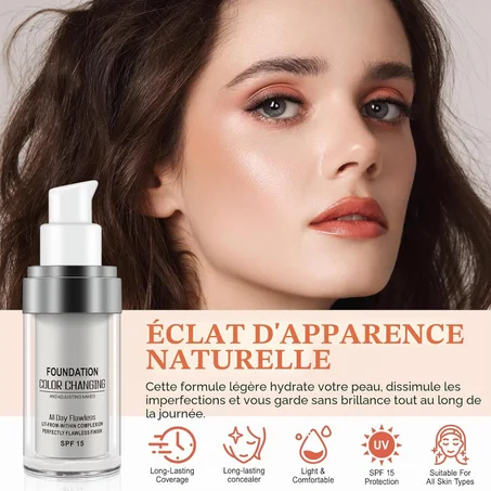 Foundation Color Changing  كريم أساس متغير اللون