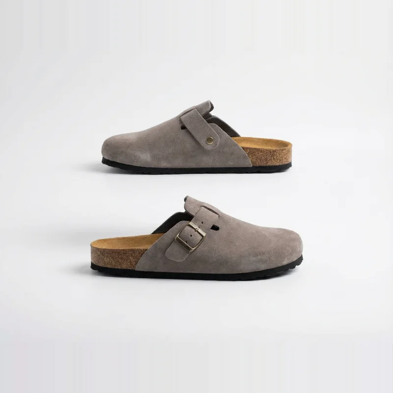 Sabots en Daim Gris