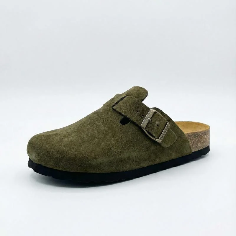 Sabots en Daim Vert Thym