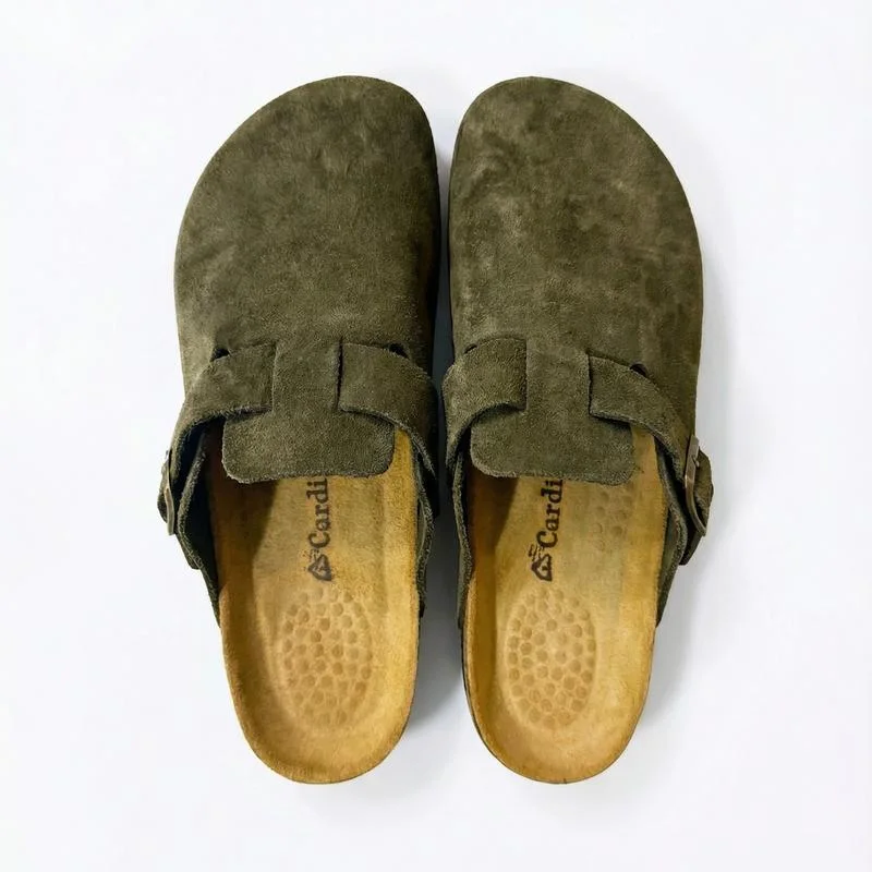 Sabots en Daim Vert Thym