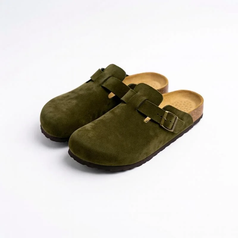 Sabots en Daim Vert Thym