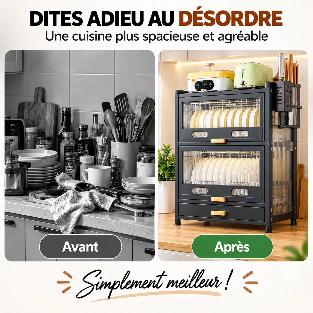 Organisateur de Cuisine Tout-en-Un (BRA)