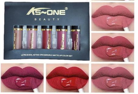 طقم احمر شفاة 5حبات ماركه KS~ONE ضد الماء