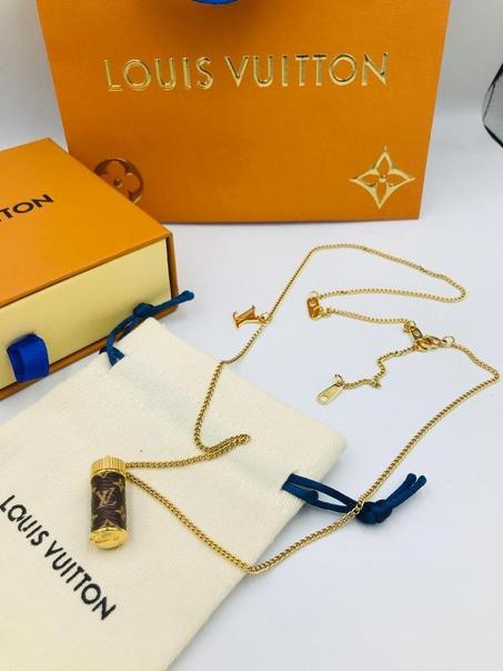 Sautoir acier doré LOUIS VUITTON + Packaging LV