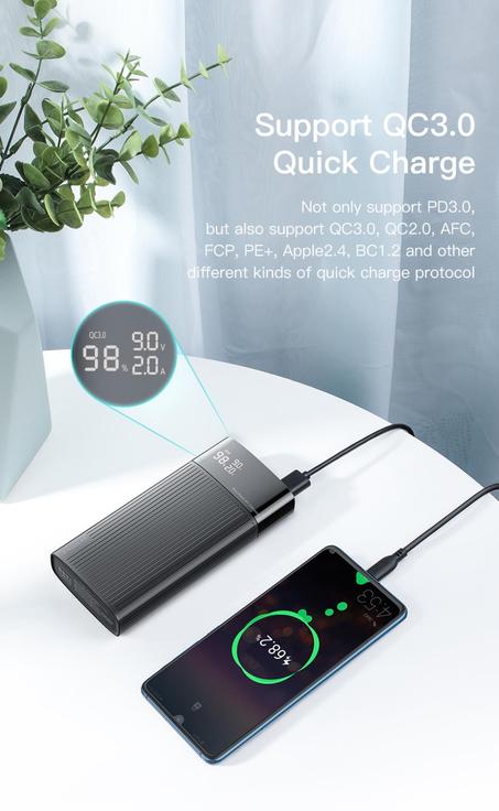 باور بانك ذكي 20000mAh – شحن سريع 22.5 واط – متوافق مع آيفون وأندرويد واللابتوبات