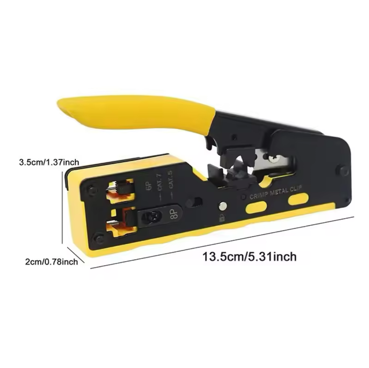 داة ضغط وتجعيد كابلات الشبكة والاتصالات - مشبك RJ45 و RJ11 و 6P و 8P