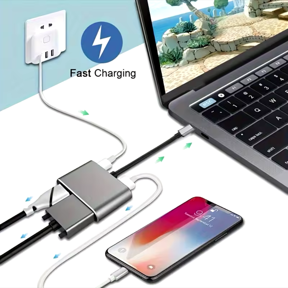 محول كابل متوافق مع USB-C
