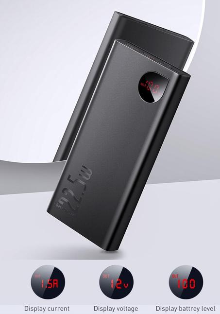 باور بانك ذكي 20000mAh – شحن سريع 22.5 واط – متوافق مع آيفون وأندرويد واللابتوبات