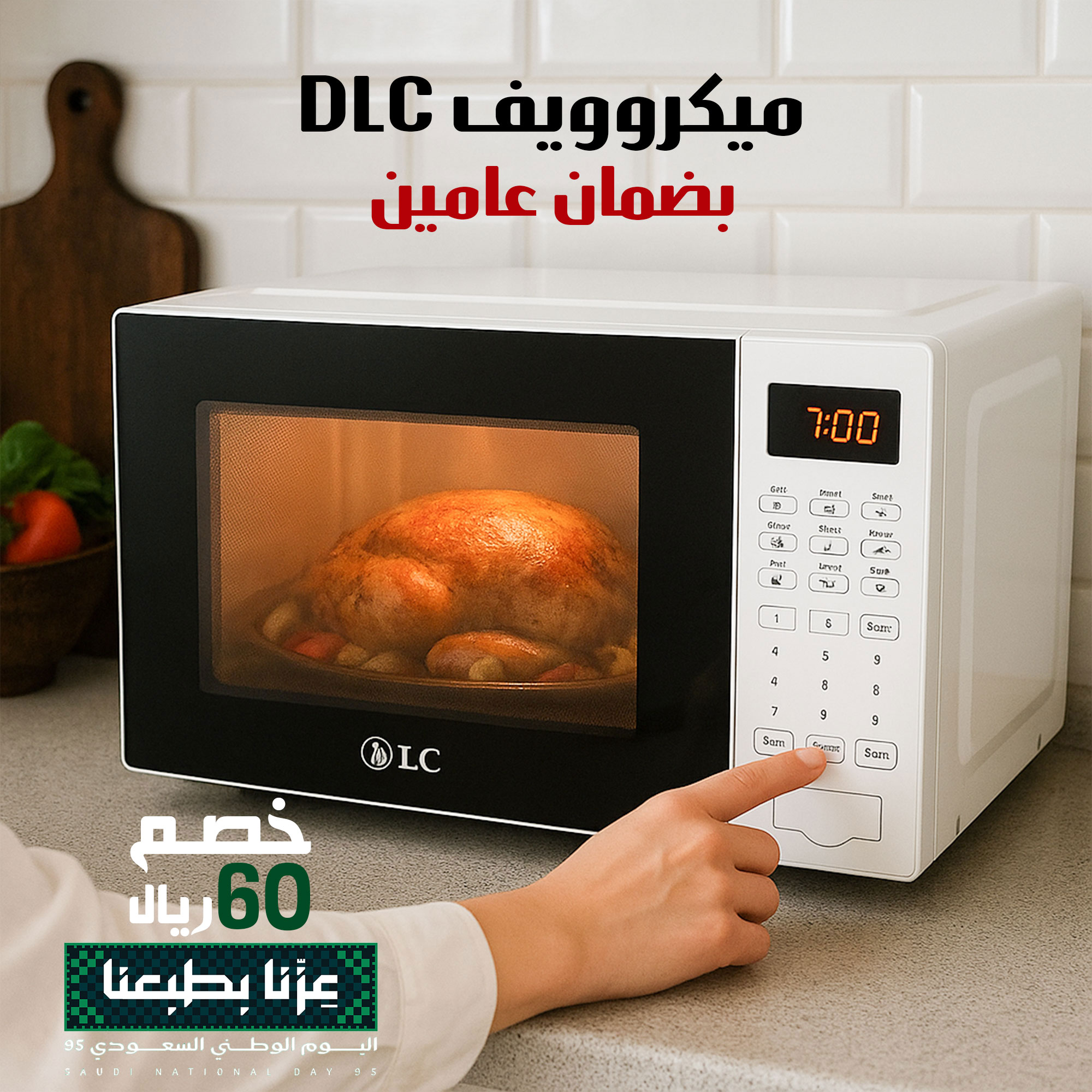 • ميكروويف DLC بضمان عامين