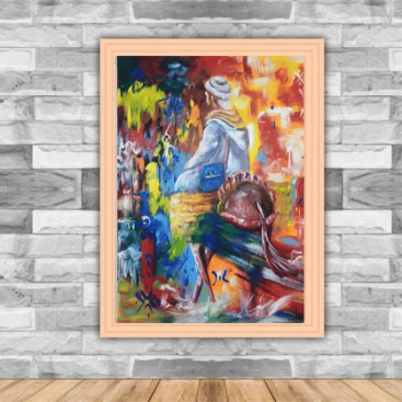 Homme berbère ,Tableau Peinte à la Main sur la toile