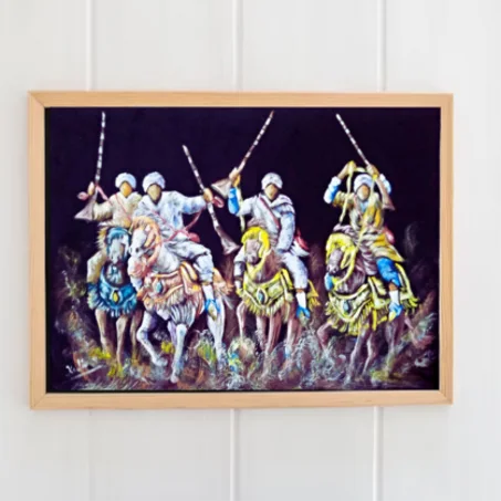 Tabourida Marocaine tableau  Peinte à la Main la toile mobra