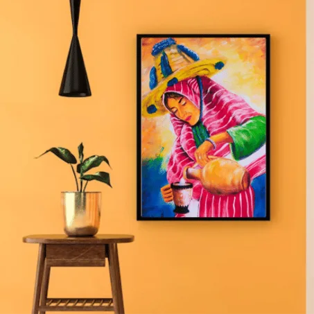 Femme jablia ,tableau Peinte à la Main sur la toile