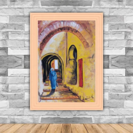 Vieille ville darbb , tableau Peinte à la Main sur la toile