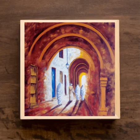 Vieille ville darb , tableau Peinte à la Main sur la toile