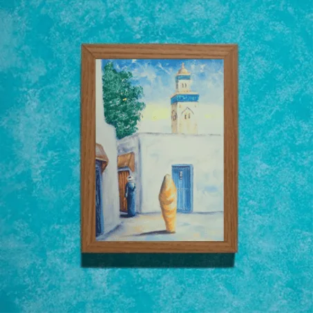 Vieille ville maroc , tableau Peinte à la Main sur la toile