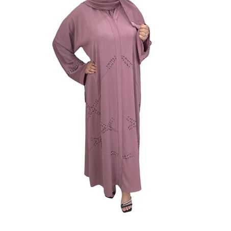 العباية كلاسيكية موف فاتح