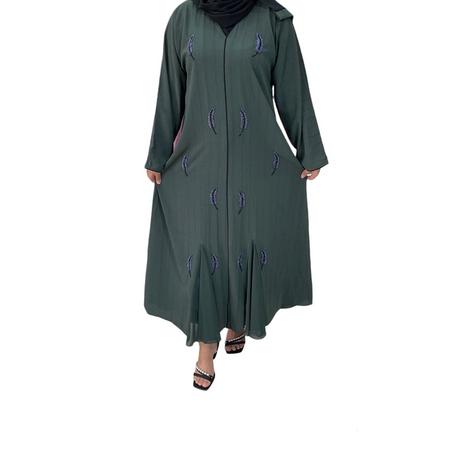 العباية انيقة لون اخضر عسكري